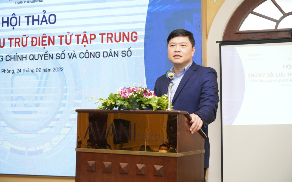 Ông Hoàng Minh Cường, Phó Chủ tịch UBND TP. Hải Phòng: Phát triển hệ thống CKS và lưu trữ điện tử tập trung sẽ tạo đà để thành phố có những bước tiến đột phá trong CCHC, CĐS trên tất cả các lĩnh vực.