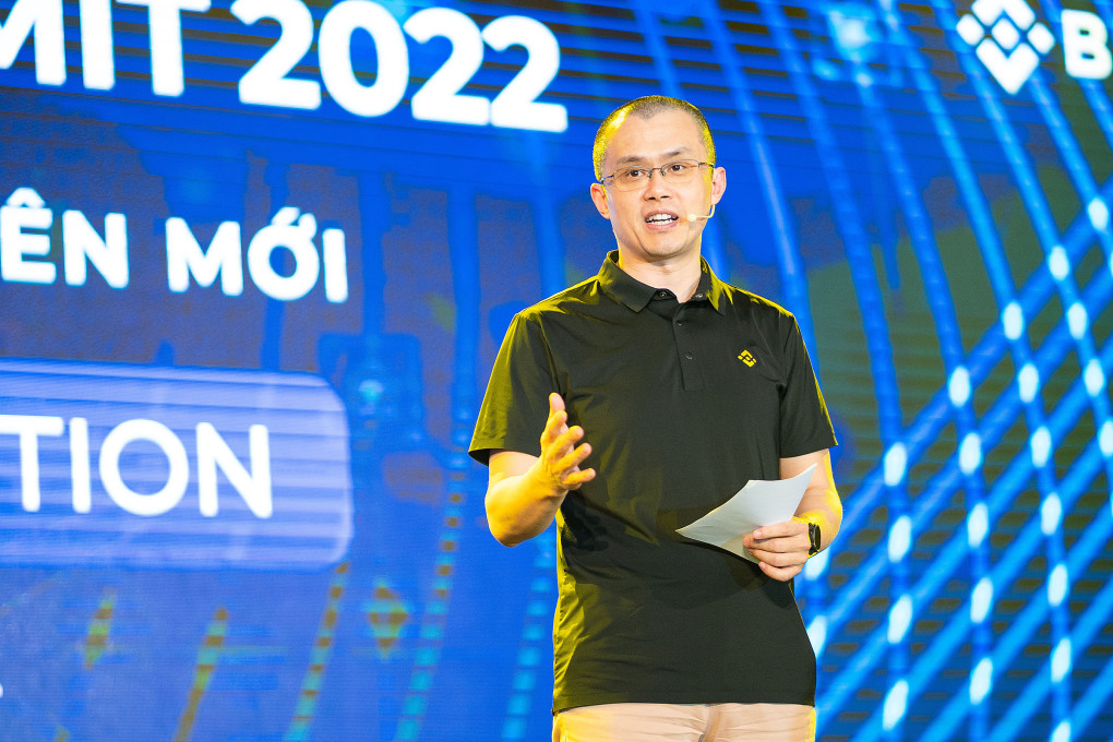 CZ, nhà sáng lập kiêm CEO Binance, tại sự kiện Vietnam NFT Summit sáng 4/6 tại Hà Nội.
