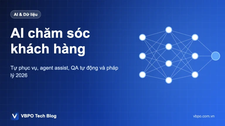 AI chăm sóc khách hàng - Tự phục vụ, agent assist, QA tự động và pháp lý 2026