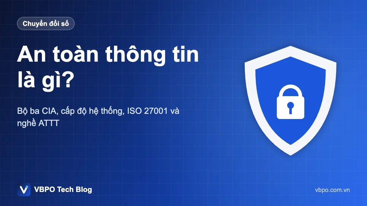 An toàn thông tin là gì? - Bộ ba CIA, cấp độ hệ thống, ISO 27001 và nghề ATTT
