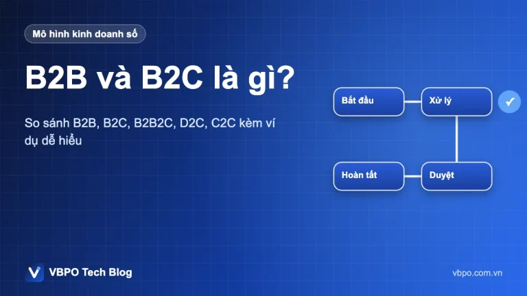 B2B và B2C là gì? - So sánh B2B, B2C, B2B2C, D2C, C2C kèm ví dụ dễ hiểu