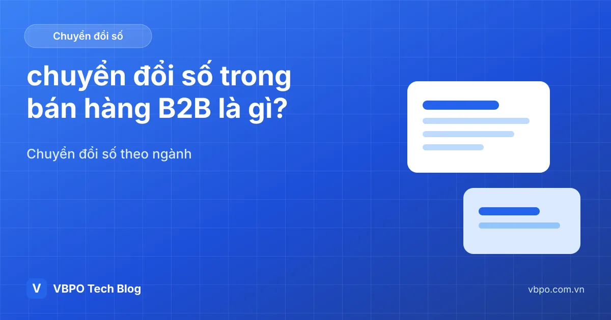 chuyển đổi số trong bán hàng B2B