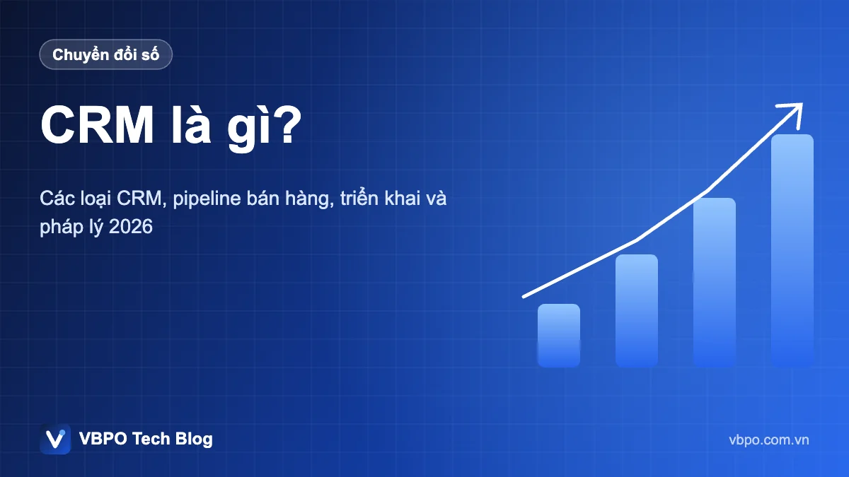 CRM là gì? - Các loại CRM, pipeline bán hàng, triển khai và pháp lý 2026