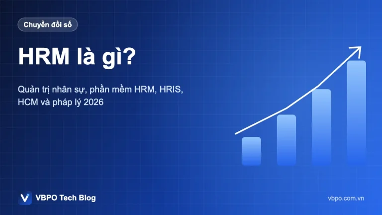 HRM là gì? - Quản trị nhân sự, phần mềm HRM, HRIS, HCM và pháp lý 2026