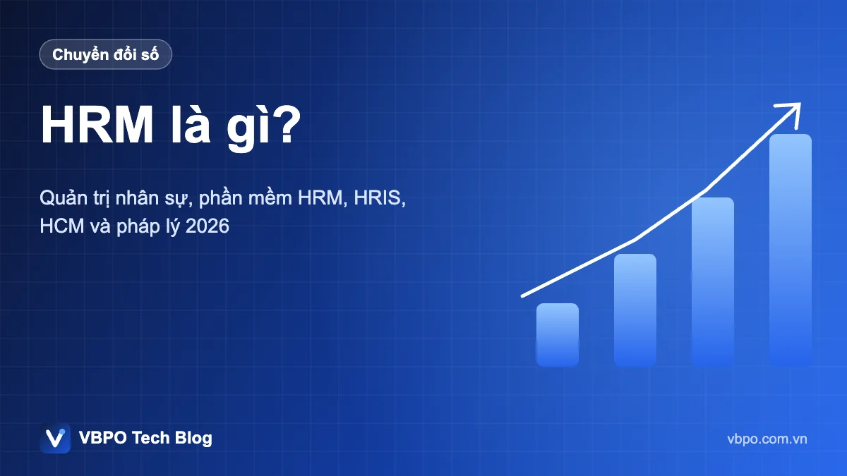 HRM là gì? - Quản trị nhân sự, phần mềm HRM, HRIS, HCM và pháp lý 2026