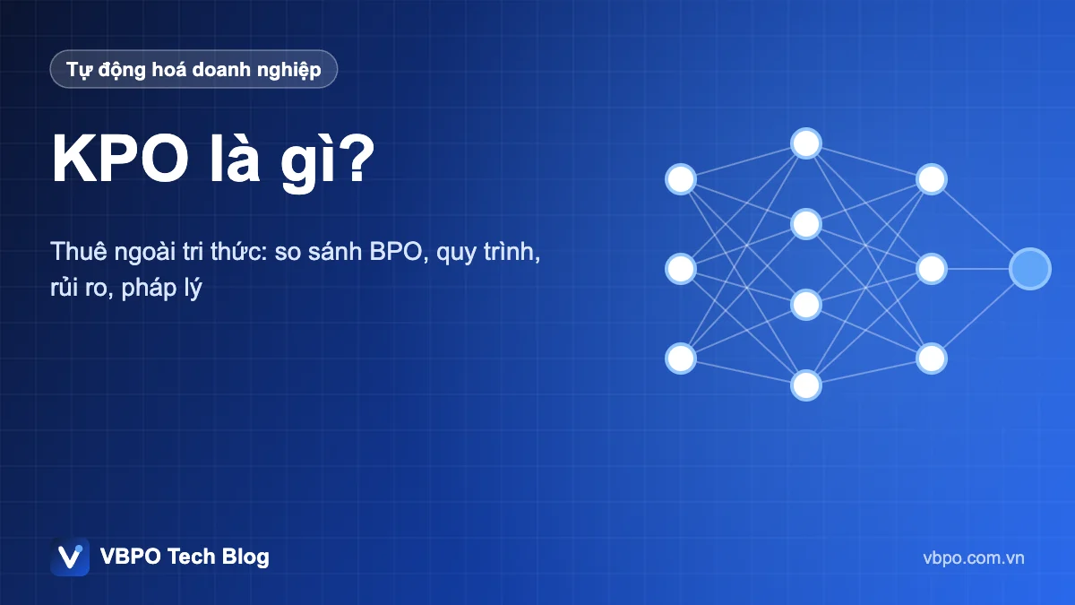 KPO là gì? - Thuê ngoài tri thức: so sánh BPO, quy trình, rủi ro, pháp lý
