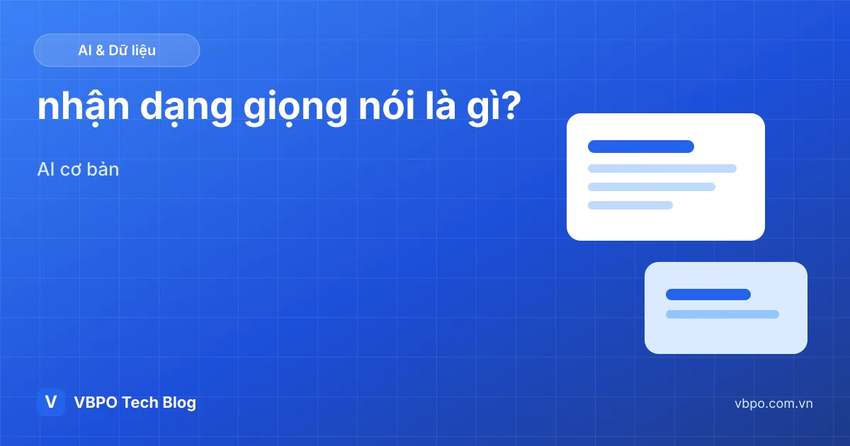 nhận dạng giọng nói là gì