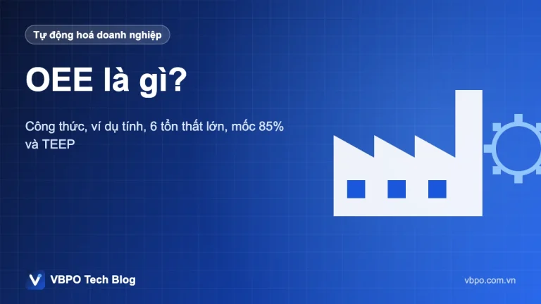 OEE là gì? - Công thức, ví dụ tính, 6 tổn thất lớn, mốc 85% và TEEP