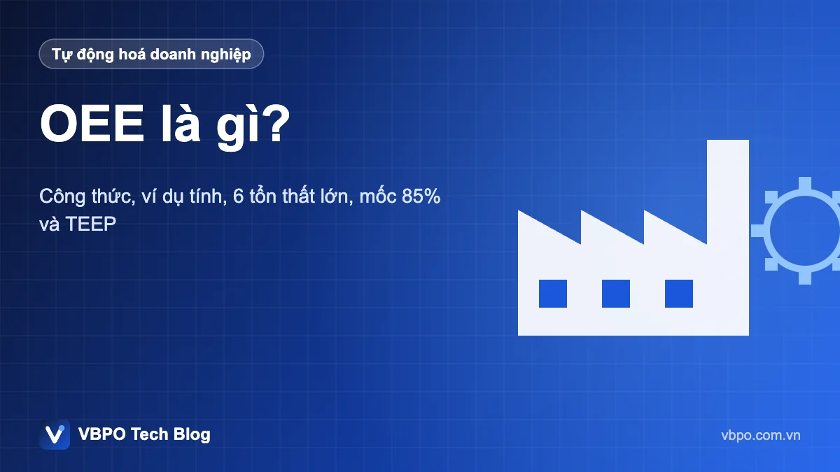 OEE là gì? - Công thức, ví dụ tính, 6 tổn thất lớn, mốc 85% và TEEP