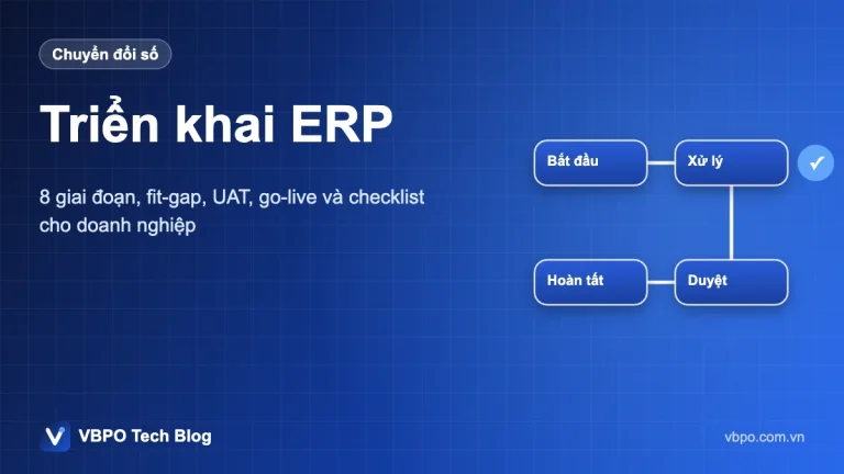 Triển khai ERP - 8 giai đoạn, fit-gap, UAT, go-live và checklist cho doanh nghiệp